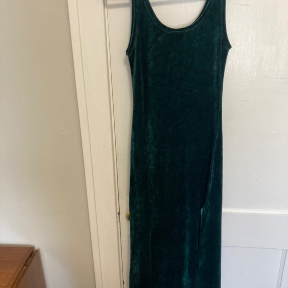 Calico Alchemy velour juniper maxi gown in pine - Picture 4 of 4